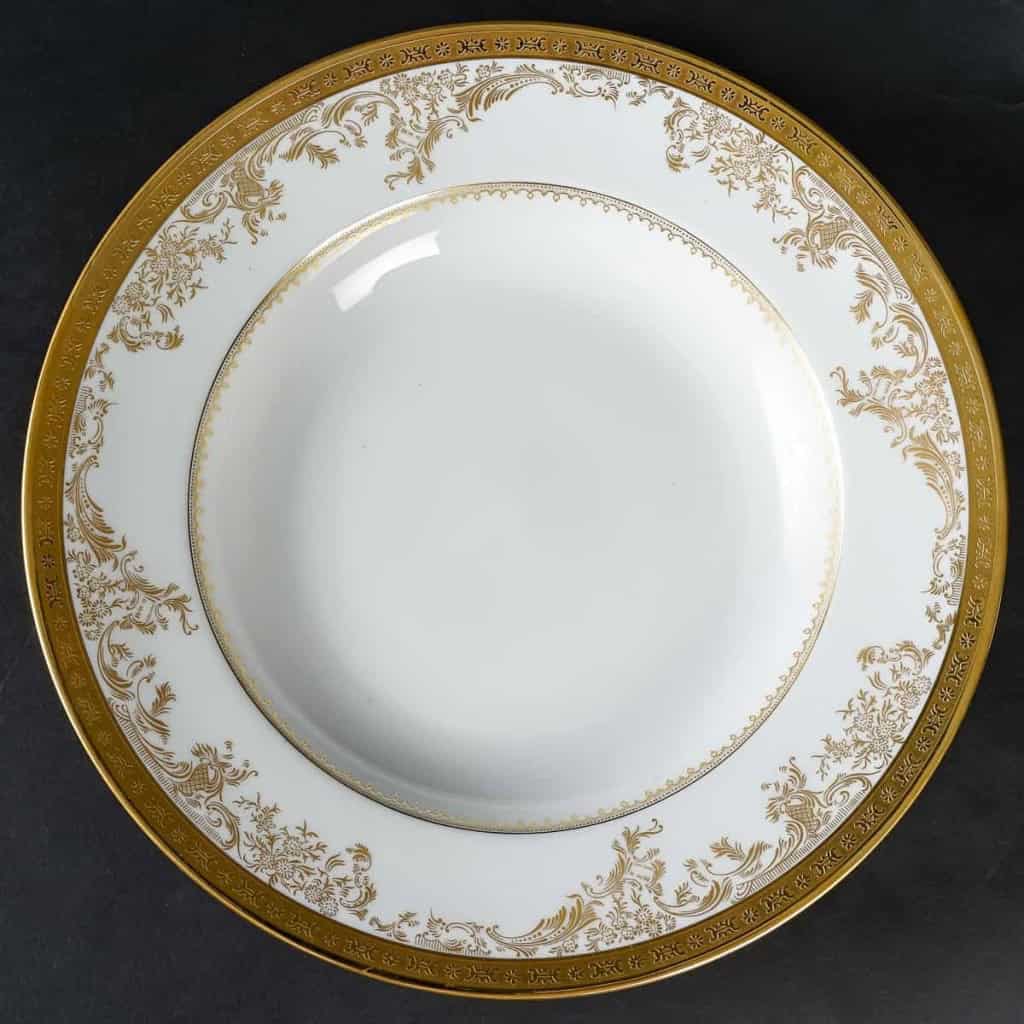 Service de Table en Porcelaine de Luxe | Collection Diplomate Haviland | Blanc et Or | Ensemble pour 12 personnes - 53 Pièces Service de Table en Porcelaine de Luxe | Collection Diplomate Haviland | Blanc et Or | Ensemble pour 12 personnes - 53 Pièces