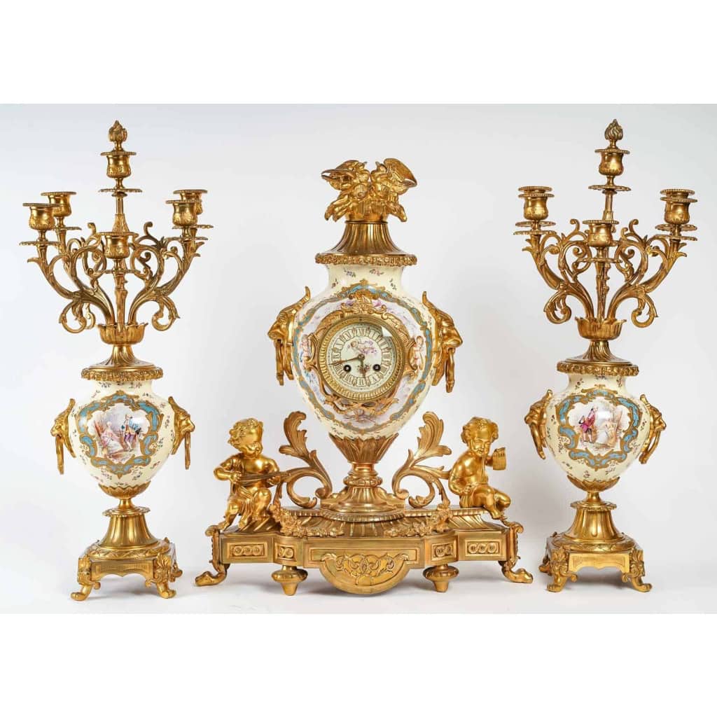 Garniture de cheminée, Napoléon III, XIXème siècle ||||||||||||||||