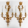 Paire d'appliques en bronze doré, style Louis XVI |||||||