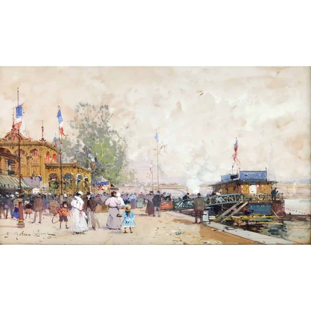 GALIEN LALOUE Eugène Peinture Française 20è siècle Paris le Pavillon Français à l’Exposition Universelle de 1900 Gouache Signée ​​​​​​​Certificat GALIEN LALOUE Eugène Peinture Française 20è siècle Paris le Pavillon Français à l’Exposition Universelle de 1900 Gouache Signée ​​​​​​​Certificat