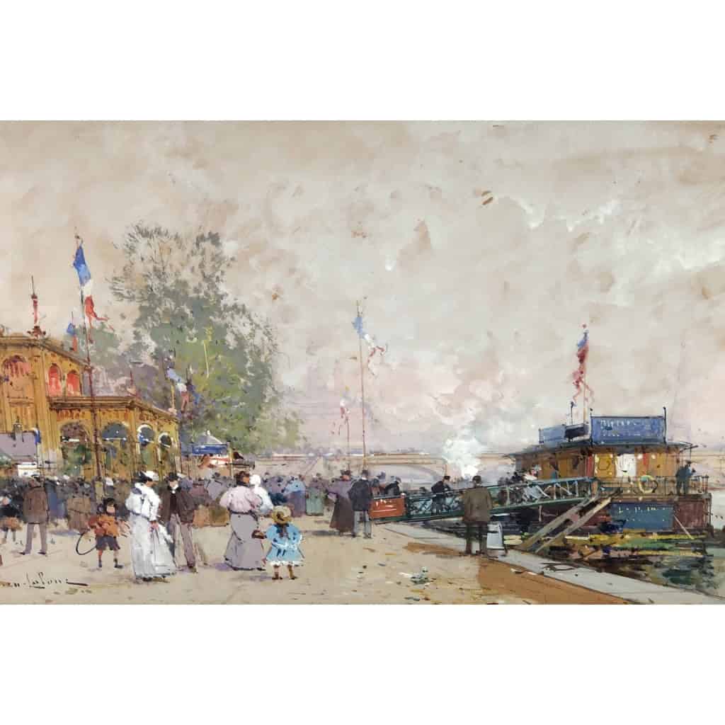 GALIEN LALOUE Eugène Peinture Française 20è siècle Paris le Pavillon Français à l’Exposition Universelle de 1900 Gouache Signée ​​​​​​​Certificat GALIEN LALOUE Eugène Peinture Française 20è siècle Paris le Pavillon Français à l’Exposition Universelle de 1900 Gouache Signée ​​​​​​​Certificat