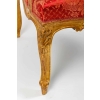 Paire de fauteuils rouges style Louis XV, fin XIXème siècle Paire de fauteuils rouges style Louis XV, fin XIXème siècle