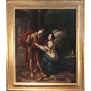 JOHANNES VOORHOUT (1647 - 1723): JOSEPH ET LA FEMME DE PUTIPHAR. |||||