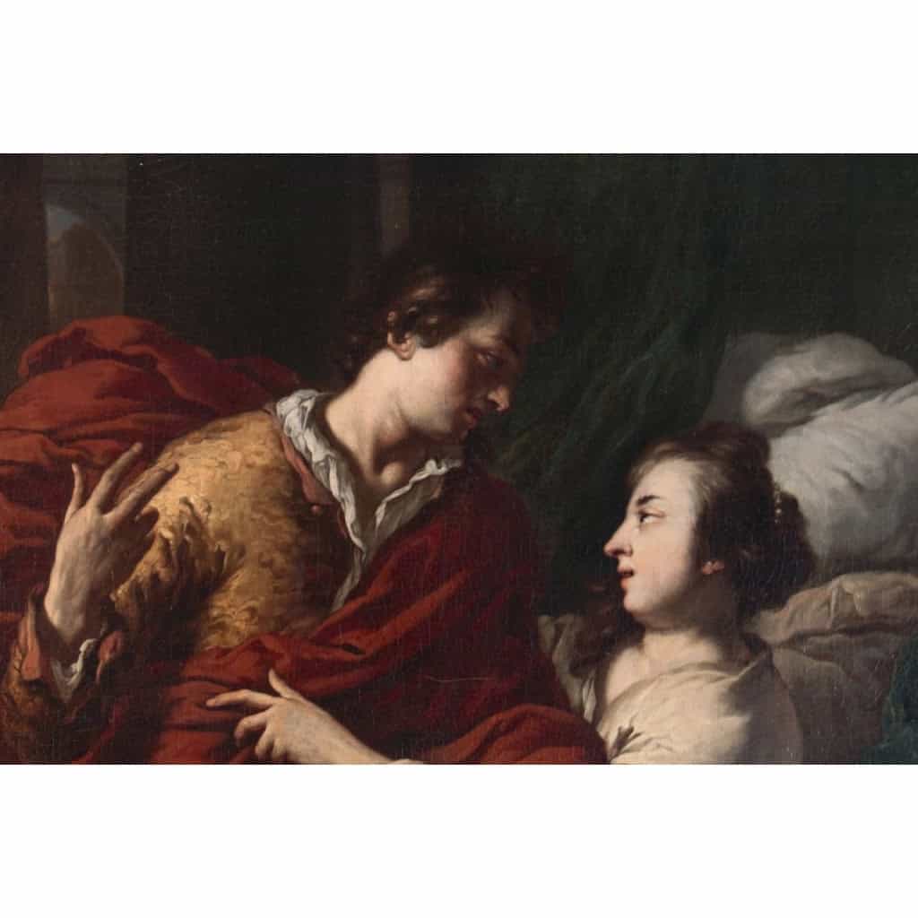 JOHANNES VOORHOUT (1647 - 1723): JOSEPH ET LA FEMME DE PUTIPHAR. JOHANNES VOORHOUT (1647 - 1723): JOSEPH ET LA FEMME DE PUTIPHAR.