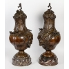 Cassolettes du XIXème siècle en bronze et marbre, Napoléon III Cassolettes du XIXème siècle en bronze et marbre, Napoléon III