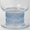 Suite de Trois Verres "Chinon" verre blanc patiné bleu de René LALIQUE Suite de Trois Verres "Chinon" verre blanc patiné bleu de René LALIQUE