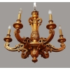 Lustre en bois sculpté et doré, Style Louis XIV |||||