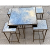 1970′ Table Basse Maison Baguès ou Charles ou Jansen En Bronze Doré Et Ses 4 Tables |||||||||||||||