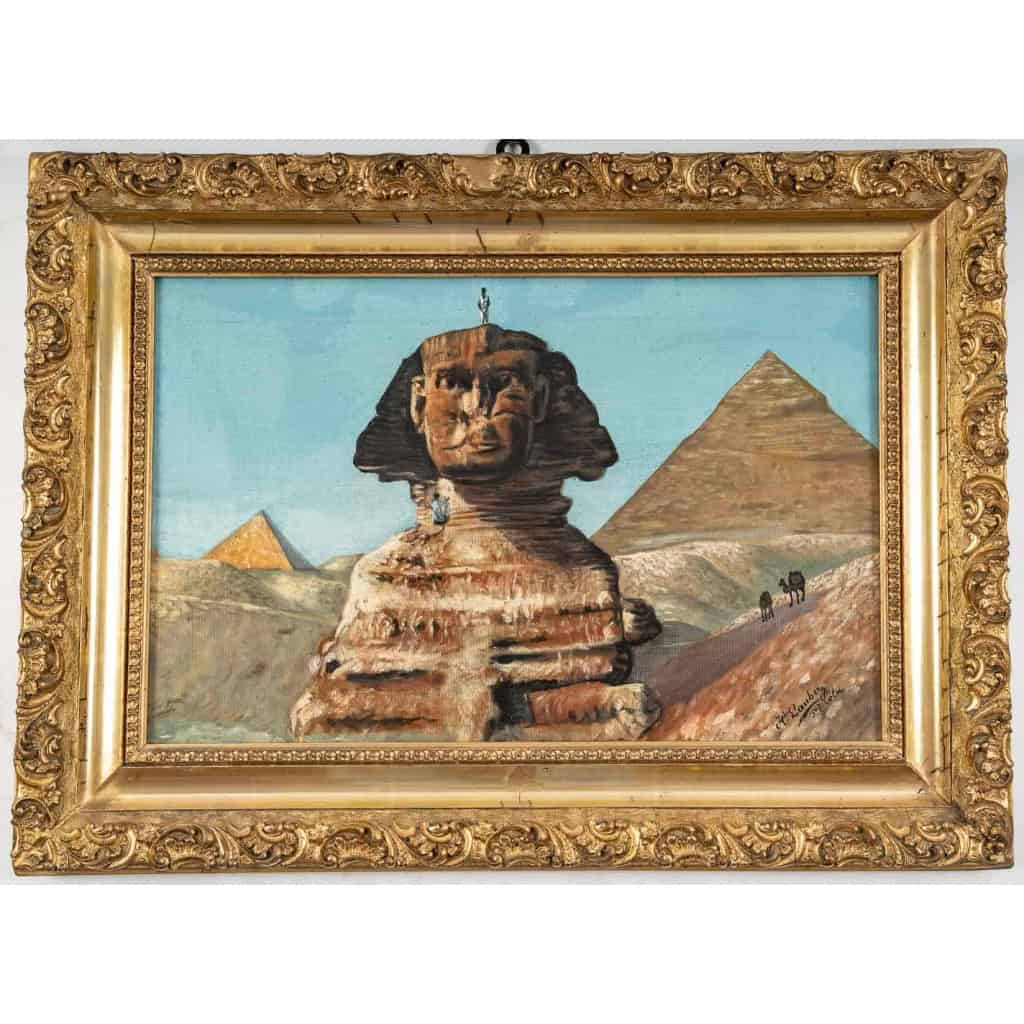 Paire de tableaux Egypte huile sur toile fin XIXème siècle Paire de tableaux Egypte huile sur toile fin XIXème siècle