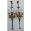 1890/1900′ Paire d’appliques Style Louis 16 Bronze Doré d’aprés Gouthiere |||||||||||||