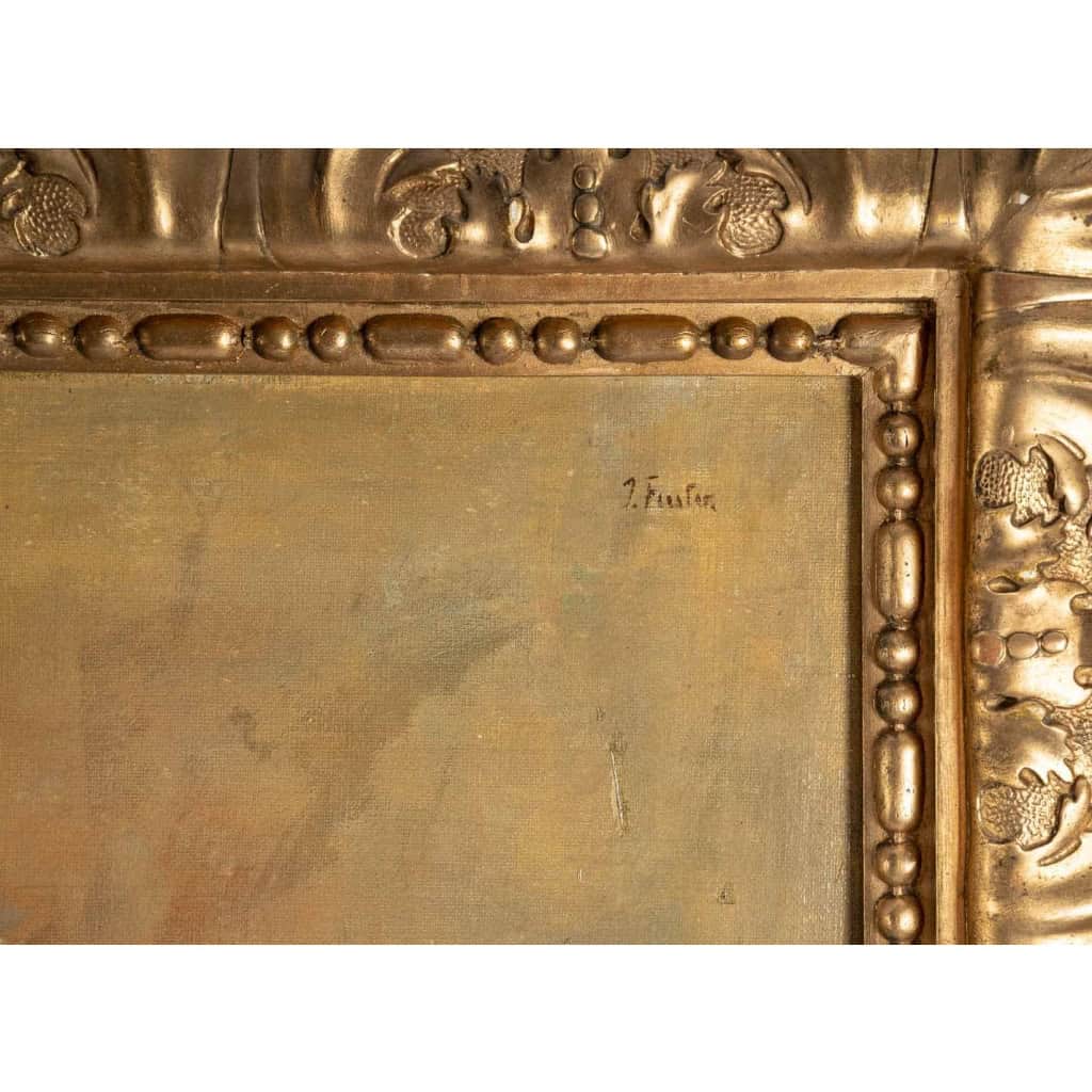 Une paire de de tableaux fleurs huile sur toile fin XIXème siècle Une paire de de tableaux fleurs huile sur toile fin XIXème siècle