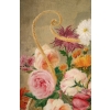 Une paire de de tableaux fleurs huile sur toile fin XIXème siècle Une paire de de tableaux fleurs huile sur toile fin XIXème siècle