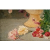 Une paire de de tableaux fleurs huile sur toile fin XIXème siècle Une paire de de tableaux fleurs huile sur toile fin XIXème siècle