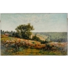 Huile sur toile, Paysage de verdure et fleurs, signeé et datée, Maurice Lessertieux, 1898 |||||||||