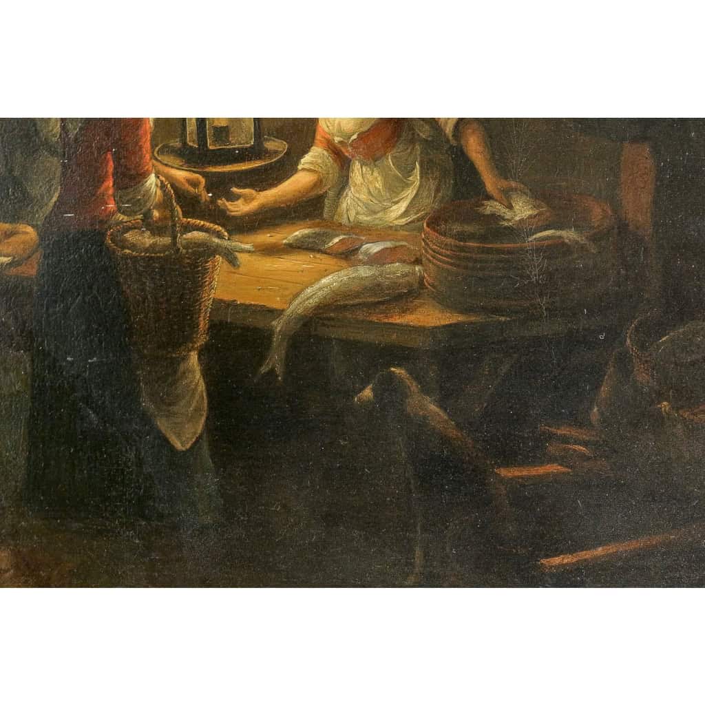 Petrus Van Schendel Le Marché aux poissons à Avond huile sur toile vers 1840-1850 Petrus Van Schendel Le Marché aux poissons à Avond huile sur toile vers 1840-1850