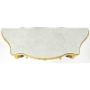 Importante Console en marqueterie dite Boulle et dessus en marbre blanc de Carrare Importante Console en marqueterie dite Boulle et dessus en marbre blanc de Carrare