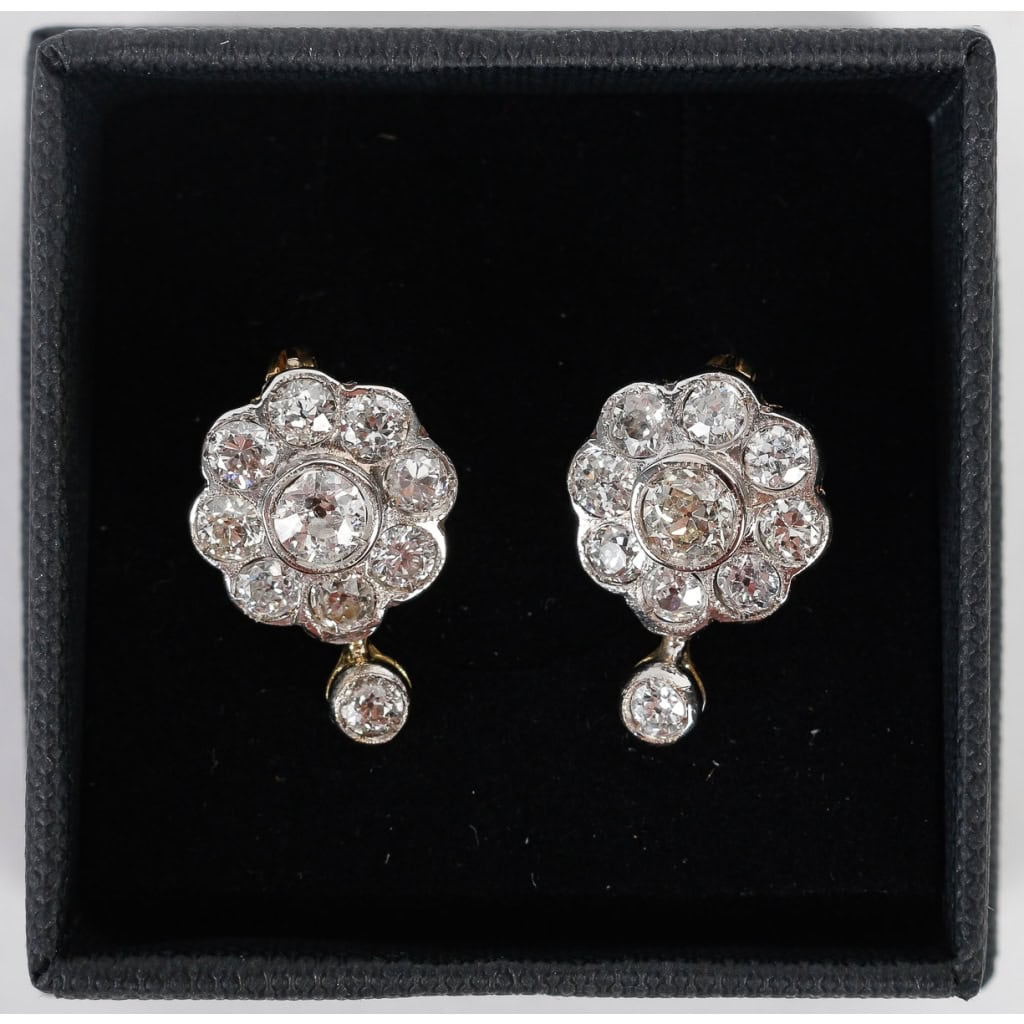 Boucles d'oreilles Marguerites en or 18k Boucles d'oreilles Marguerites en or 18k