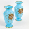 Paire de vases en opaline, XIXème siècle Paire de vases en opaline, XIXème siècle