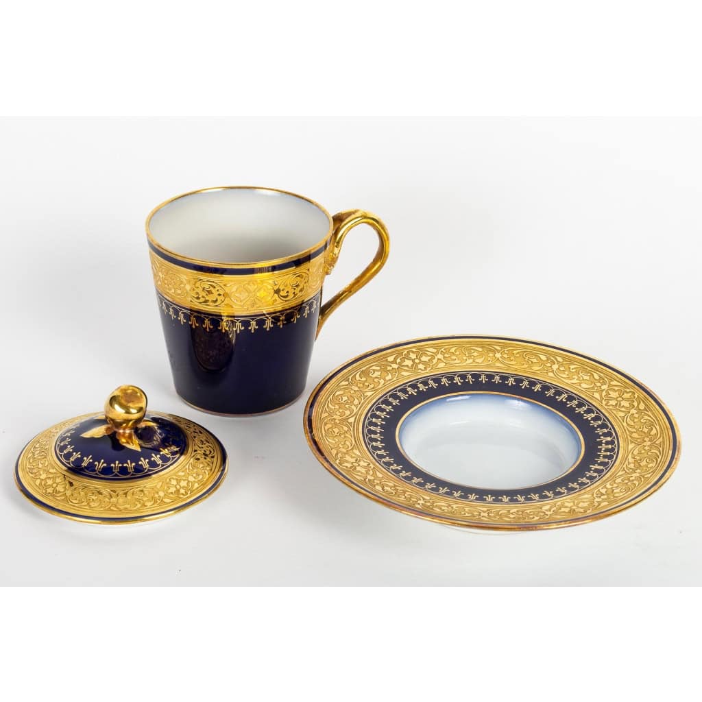 Tasse trembleuse, bleue et or Tasse trembleuse, bleue et or