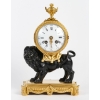 Rare Pendule dite « Au Lion Paisible » Fin XIXème Siècle |||||||||