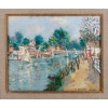 Serge Belloni « Le peintre de Paris » - 14 juillet en bord de Marne huile sur panneau vers 1954 Serge Belloni « Le peintre de Paris » - 14 juillet en bord de Marne huile sur panneau vers 1954