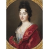 Portrait d’une élégante à la robe écarlate – Attribué à François de Troy (1645 – 1730) Portrait d’une élégante à la robe écarlate – Attribué à François de Troy (1645 – 1730)