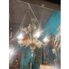 1950′ Lustre Cristal Murano Avec Inclusions Feuilles d’Or 6 Branches 1950′ Lustre Cristal Murano Avec Inclusions Feuilles d’Or 6 Branches