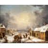 Louis-Claude Malbranche (1790-1838) Scène de vie à la campagne sous la neige huile sur toile vers 1820 Louis-Claude Malbranche (1790-1838) Scène de vie à la campagne sous la neige huile sur toile vers 1820