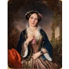 Portrait présumé de la Reine Victoria huile sur panneau vers 1849 par Henri-Guillaume Schlesinger (1814-1893) Portrait présumé de la Reine Victoria huile sur panneau vers 1849 par Henri-Guillaume Schlesinger (1814-1893)