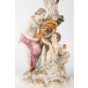 Meissen paire de bougeoirs en porcelaine fin XIXème siècle Meissen paire de bougeoirs en porcelaine fin XIXème siècle