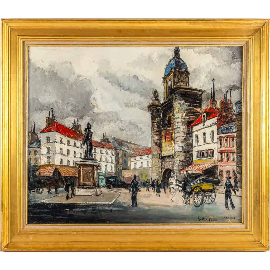 Franck Will (1900-1951) Place de la Grosse Horloge à La Rochelle huile sur toile vers 1925-1930 MLD Antiquités|MLD Antiquités|MLD Antiquités|MLD Antiquités|MLD Antiquités|MLD Antiquités|MLD Antiquités|MLD Antiquités|MLD Antiquités|MLD Antiquités|MLD Antiquités||