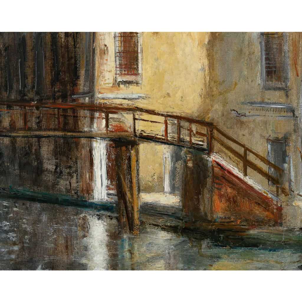 Serge Belloni Le peintre de Paris (1925—2005) - Promenade dans Venise huile sur toile vers 1960 Serge Belloni Le peintre de Paris (1925—2005) - Promenade dans Venise huile sur toile vers 1960