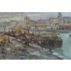 Serge Belloni « Le peintre de Paris » - Les Quais de Seine à Paris vers 1960 huile sur toile Serge Belloni « Le peintre de Paris » - Les Quais de Seine à Paris vers 1960 huile sur toile