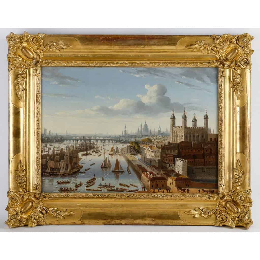 Charles-Euphrasie Kuwasseg (1833-1904) Vue du Port et de la tour de Londres vers 1855 MLD Antiquités|MLD Antiquités|MLD Antiquités|MLD Antiquités|MLD Antiquités|MLD Antiquités|MLD Antiquités|MLD Antiquités|MLD Antiquités||