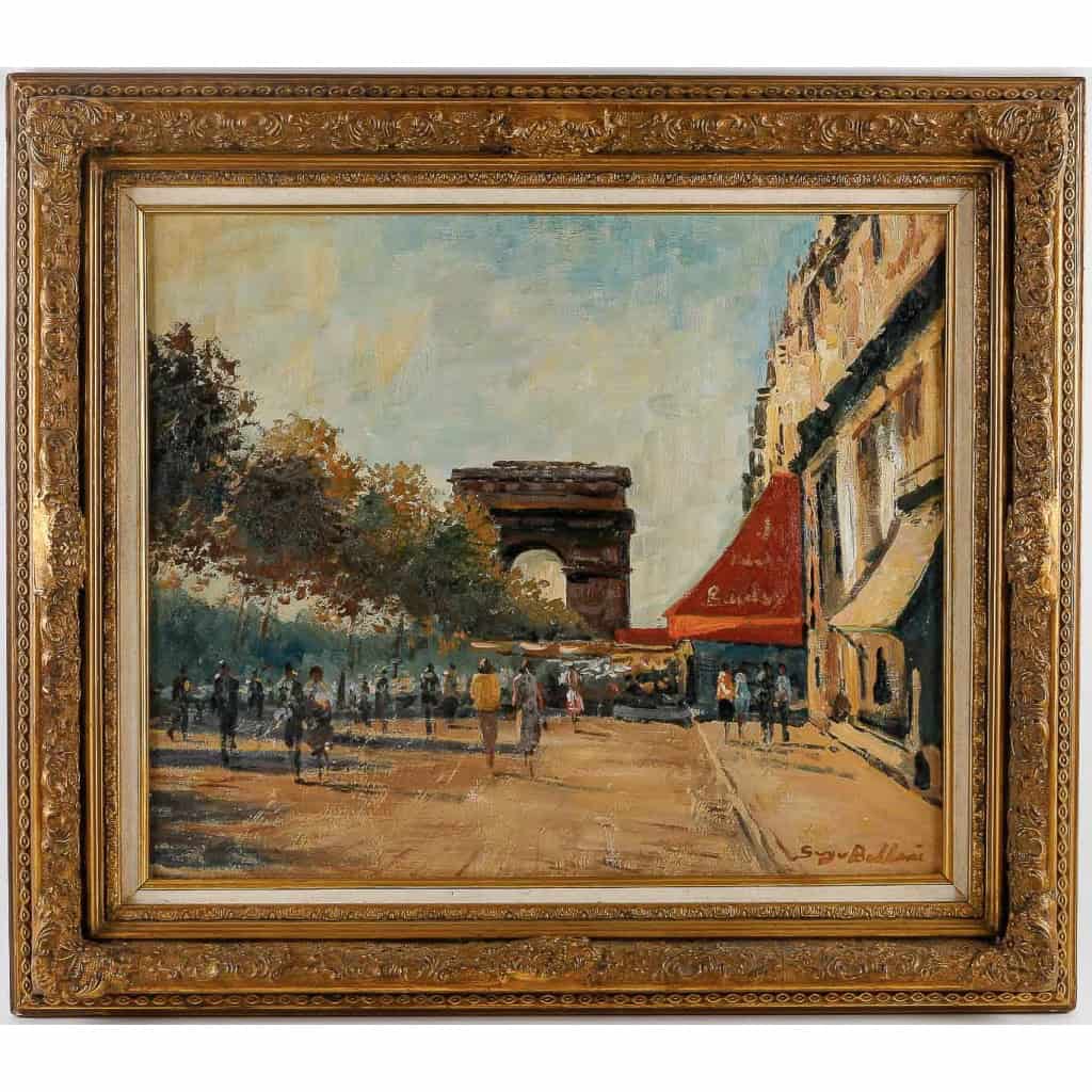 Serge Belloni « Le peintre de Paris » - L’Arc de Triomphe à Paris vers 1960 huile sur toile Serge Belloni « Le peintre de Paris » - L’Arc de Triomphe à Paris vers 1960 huile sur toile