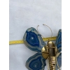 1970’ Applique Papillon en Bronze ou Laiton, Duval Brasseur Ou Isabelle Faure, 1 Ampoule , Ailes d’Agate Bleues 1970’ Applique Papillon en Bronze ou Laiton, Duval Brasseur Ou Isabelle Faure, 1 Ampoule , Ailes d’Agate Bleues