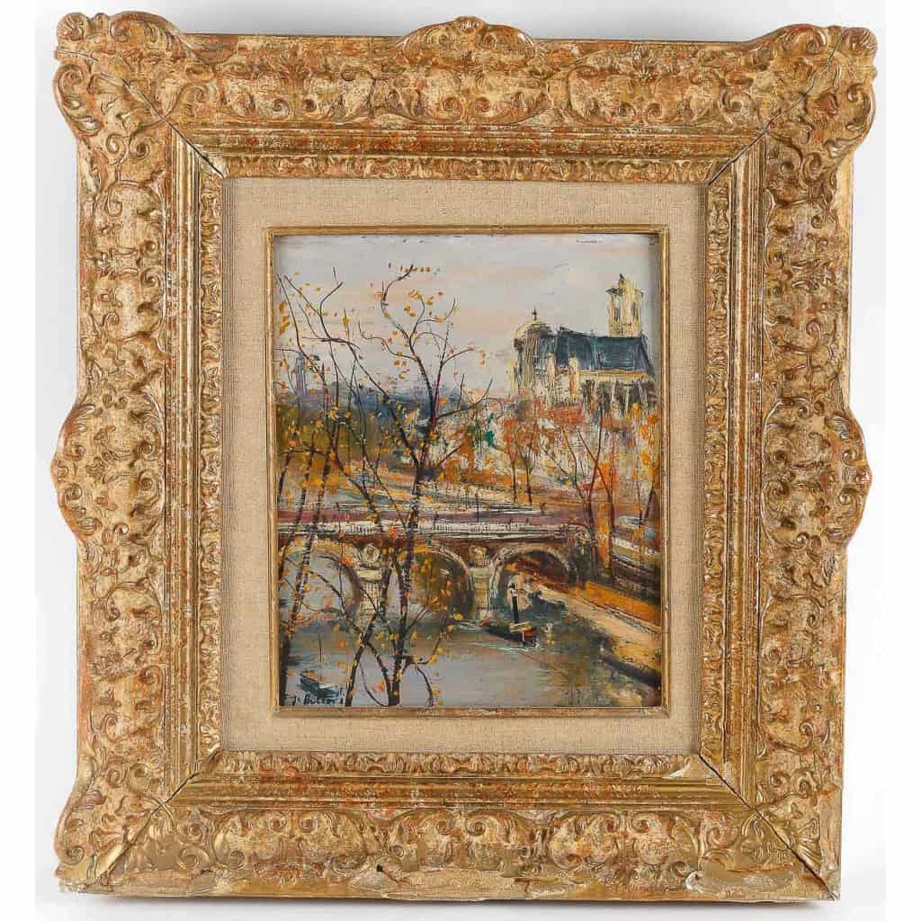 Serge Belloni « Le peintre de Paris » - Bords de Seine et Notre-Dame de Paris huile sur panneau vers 1950-1960 MLD Antiquités|MLD Antiquités|MLD Antiquités|MLD Antiquités|MLD Antiquités|MLD Antiquités|MLD Antiquités|MLD Antiquités|MLD Antiquités||