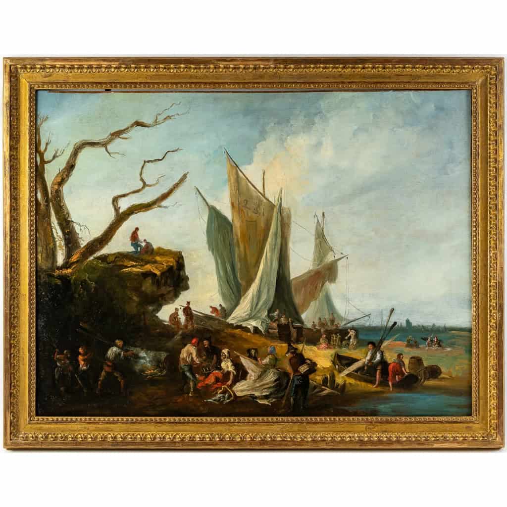 Italie fin du XVIIIème Retour de pêche huile sur toile vers 1780-1800 MLD Antiquités|MLD Antiquités|MLD Antiquités|MLD Antiquités|MLD Antiquités|MLD Antiquités|MLD Antiquités|MLD Antiquités|MLD Antiquités|MLD Antiquités||