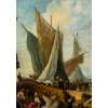 Italie fin du XVIIIème Retour de pêche huile sur toile vers 1780-1800 Italie fin du XVIIIème Retour de pêche huile sur toile vers 1780-1800