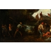 Italie fin du XVIIIème Retour de pêche huile sur toile vers 1780-1800 Italie fin du XVIIIème Retour de pêche huile sur toile vers 1780-1800