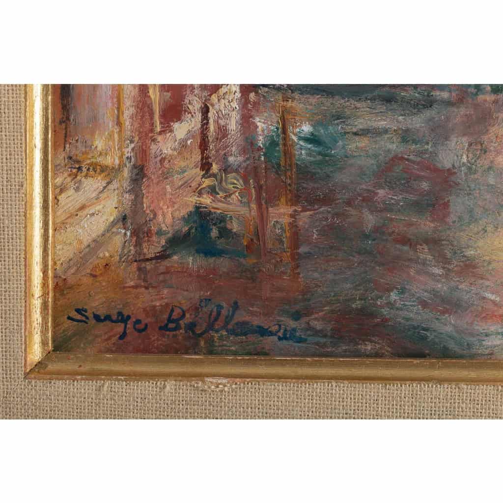 Serge Belloni « Le peintre de Paris » - L’Aube sur Venise huile sur panneau vers 1970 Serge Belloni « Le peintre de Paris » - L’Aube sur Venise huile sur panneau vers 1970