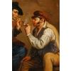 "Deux fumeurs de pipes", tableau XIXème siècle non signé "Deux fumeurs de pipes", tableau XIXème siècle non signé