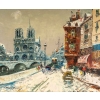 Mério Ameglio (1897-1970) Notre Dame de Paris sous la neige huile sur toile vers 1950 Mério Ameglio (1897-1970) Notre Dame de Paris sous la neige huile sur toile vers 1950