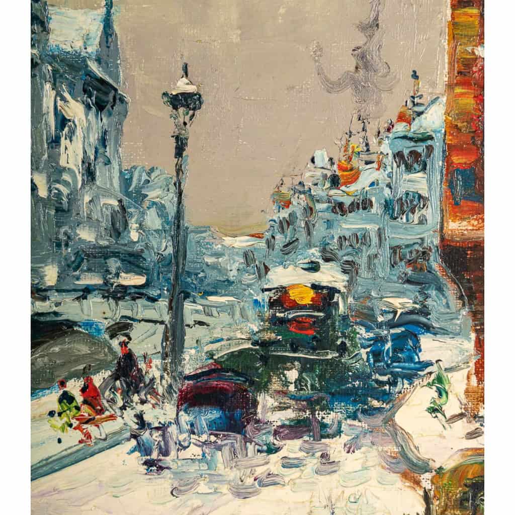 Mério Ameglio (1897-1970) Notre Dame de Paris sous la neige huile sur toile vers 1950 Mério Ameglio (1897-1970) Notre Dame de Paris sous la neige huile sur toile vers 1950