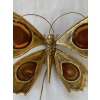 1970’ Applique Papillon en Bronze ou Laiton, Duval Brasseur Ou Isabelle Faure, 4 Ampoules, Ailes d’Agate 1970’ Applique Papillon en Bronze ou Laiton, Duval Brasseur Ou Isabelle Faure, 4 Ampoules, Ailes d’Agate