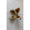 1970’ Applique Papillon en Bronze ou Laiton, Duval Brasseur Ou Isabelle Faure, 4 Ampoules, Ailes d’Agate 1970’ Applique Papillon en Bronze ou Laiton, Duval Brasseur Ou Isabelle Faure, 4 Ampoules, Ailes d’Agate