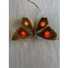 1970’ Applique Papillon en Bronze ou Laiton, Duval Brasseur Ou Isabelle Faure, 4 Ampoules, Ailes d’Agate 1970’ Applique Papillon en Bronze ou Laiton, Duval Brasseur Ou Isabelle Faure, 4 Ampoules, Ailes d’Agate