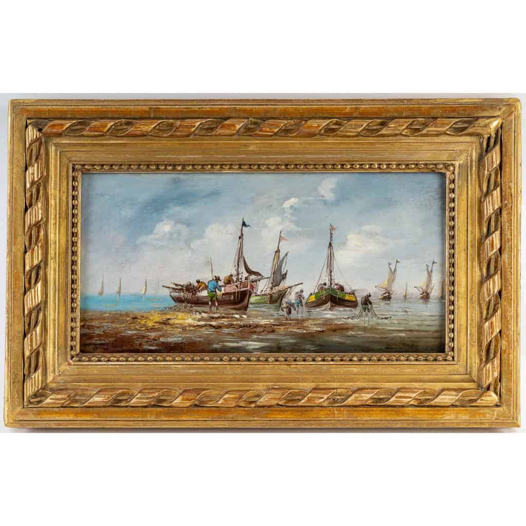 Pierre Julien Gilbert (1783-1860) Pêcheurs Bretons huile sur bois vers 1820-1850 MLD Antiquités|MLD Antiquités|MLD Antiquités|MLD Antiquités|MLD Antiquités|MLD Antiquités|MLD Antiquités|MLD Antiquités||