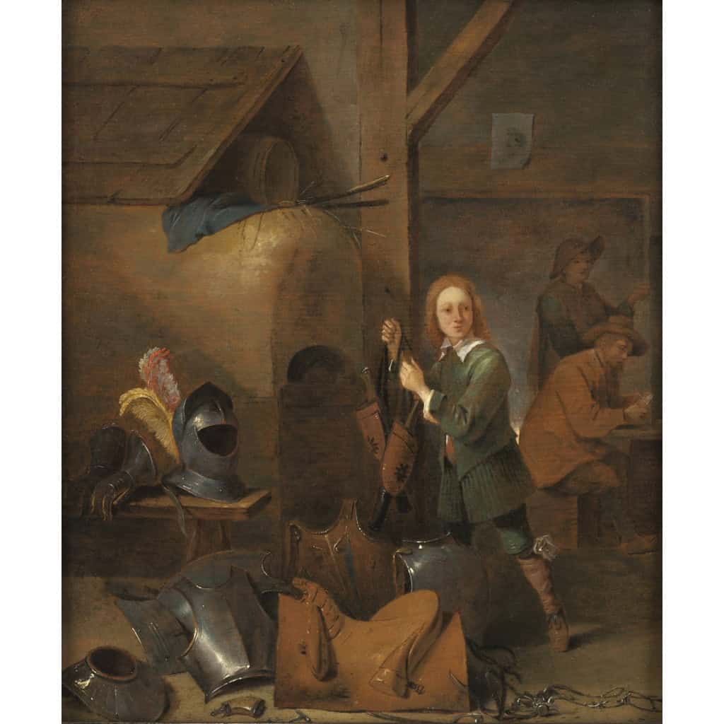 Le Page dans la salle de garde. Atelier de David Teniers le Jeune (1610 – 1690) Le Page dans la salle de garde. Atelier de David Teniers le Jeune (1610 – 1690)