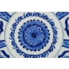 Plat en faïence de Delft en camaïeu de bleu à décor de fleurs XVIIIème siècle Plat en faïence de Delft en camaïeu de bleu à décor de fleurs XVIIIème siècle